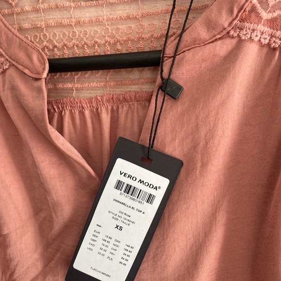 XS | NWT- Vero Moda- Dusty pink sleeveless top - Picture 5 of 8